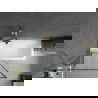Mexen Next Badewannenabtrennung 1-flügelig 90 x 150 cm, schwarzes Muster, gebürstet Gold - 895-090-000-00-70-55