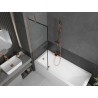 Mexen Next vanniparavann 1-tiivaline 60 x 150 cm, must raam, harjatud vask - 895-060-000-00-70-65