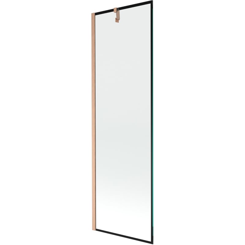 Mexen Next jednokrilni paravan za kadu 60 x 150 cm, crni okvir, brušeni bakar - 895-060-000-00-70-65