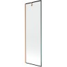 Mexen Next Badewannenwand 1-flügelig 60 x 150 cm, schwarzes Muster, gebürstetes Kupfer - 895-060-000-00-70-65