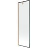 Mexen Next jednokrilni paravan za kadu 60 x 150 cm, crni okvir, brušeni bakar - 895-060-000-00-70-65
