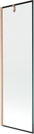 Mexen Next 1-wing Bath Screen 60 x 150 cm, Black Frame, Brushed Copper - 895-060-000-00-70-65