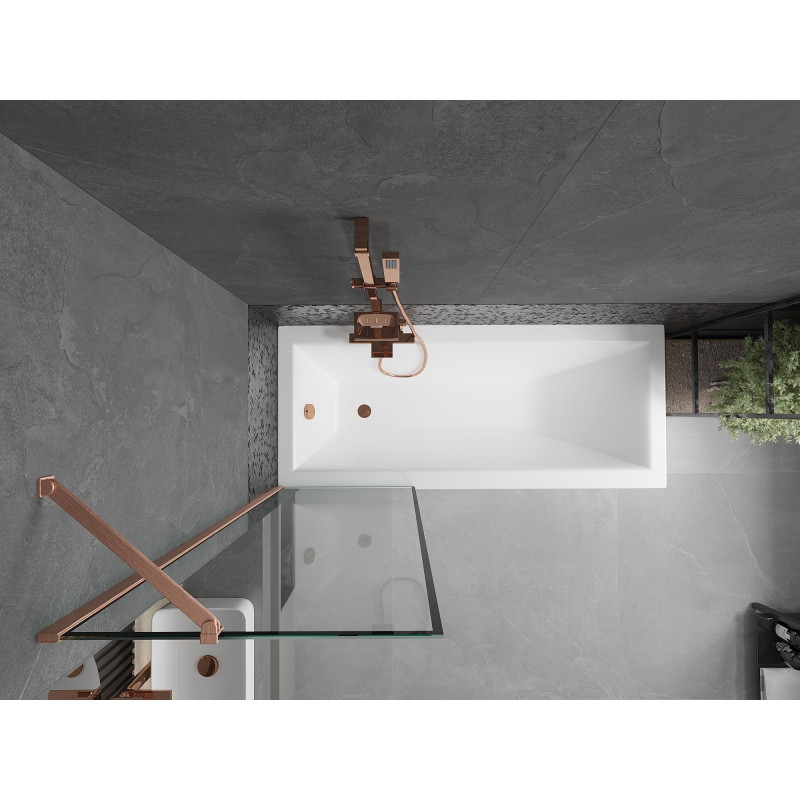 Mexen Next vanniparavann 1-tiivaline 60 x 150 cm, must raam, harjatud vask - 895-060-000-00-70-65