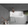 Mexen Next vanniparavann 1-tiivaline 60 x 150 cm, must raam, harjatud vask - 895-060-000-00-70-65
