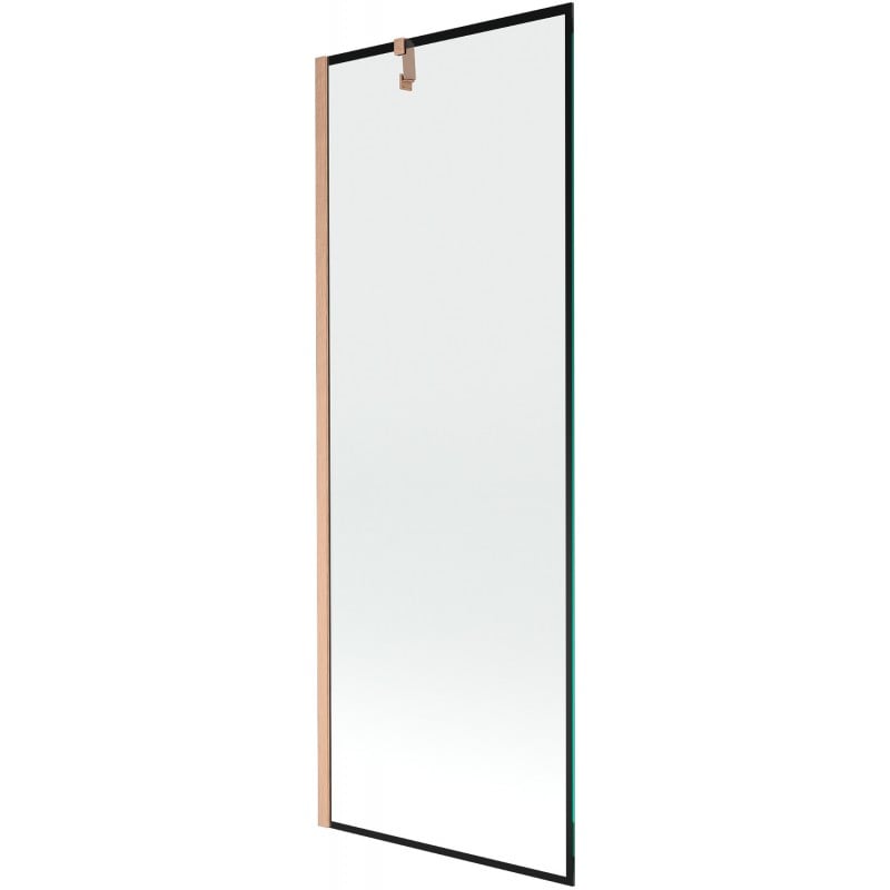 Mexen Next einteilige Badewannenabtrennung 70 x 150 cm, schwarzes Muster, gebürstetes Kupfer - 895-070-000-00-70-65