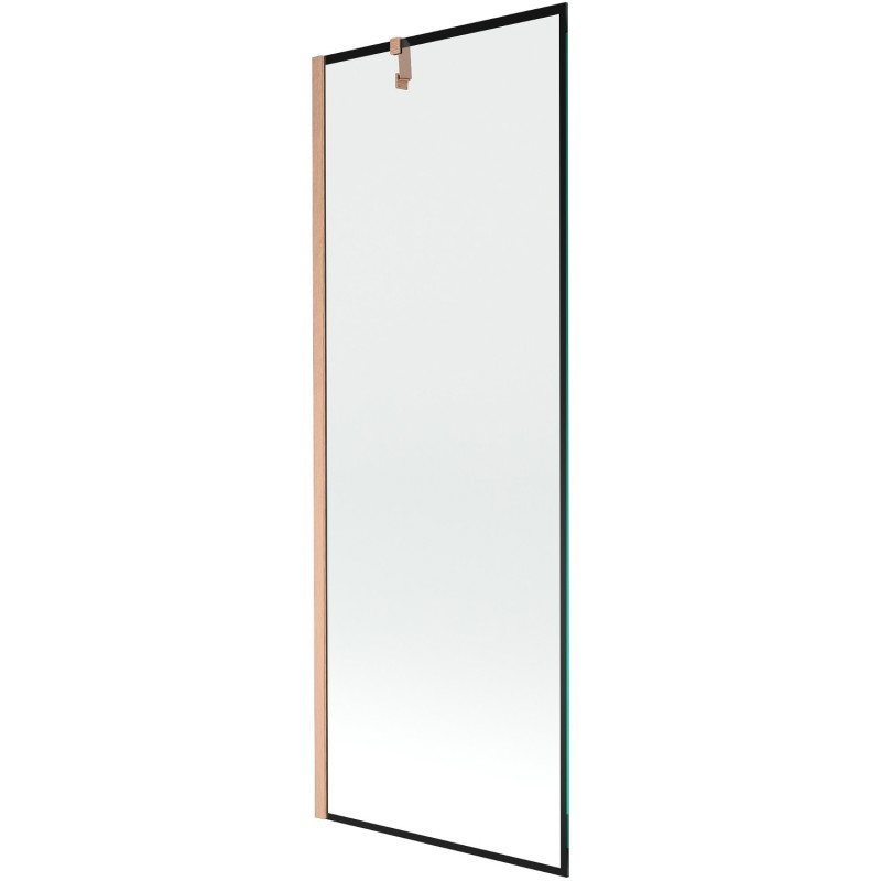Mexen Next vanniekraan ühe lengiga 70 x 150 cm, must raam, harjatud vask - 895-070-000-00-70-65