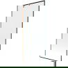 Mexen Next douchewand 1-vleugel 80 x 150 cm, zwarte rand, geborsteld koper - 895-080-000-00-70-65
