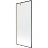 Mexen Next vannipaneel 1-tiivaline 80 x 150 cm, must raam, harjatud vask - 895-080-000-00-70-65