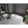 Cloison de baignoire Mexen Next 1 volet 90 x 150 cm, motif noir, cuivre brossé - 895-090-000-00-70-65