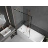 Mexen Next vannisein, 1-tiivaline 100 x 150 cm, must raam, harjatud vask - 895-100-000-00-70-65