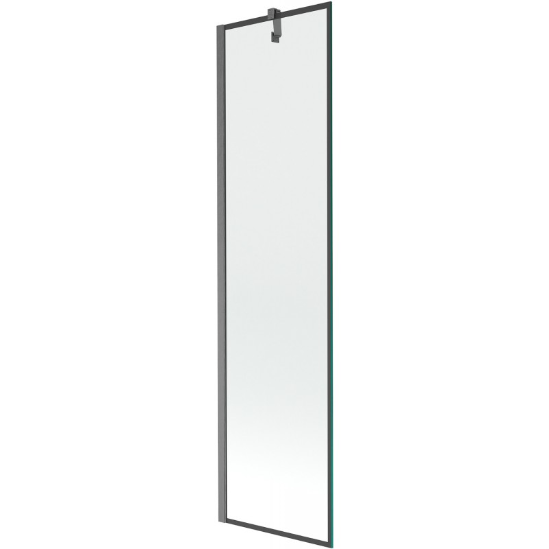 Mexen Next badwand 1-vleugelig 50 x 150 cm, zwart frame, geweervgrijs geborsteld - 895-050-000-00-70-66