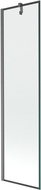 Mexen Next 1-osainen suihkuseinä 50 x 150 cm, musta kehys, harmaa harjattu - 895-050-000-00-70-66
