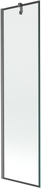 Mexen Next 1-wing bath screen 50 x 150 cm, black frame, gun gray brushed - 895-050-000-00-70-66