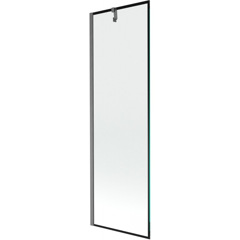 Mexen Next badwand scherm 1-deurs 60 x 150 cm, zwart frame, gun gray geborsteld - 895-060-000-00-70-66