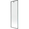 Mexen Next Badewannenabtrennung 1-flügelig 60 x 150 cm, schwarzes Muster, gebürstetes Gun Gray - 895-060-000-00-70-66