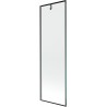 Mexen Next badwand scherm 1-deurs 60 x 150 cm, zwart frame, gun gray geborsteld - 895-060-000-00-70-66