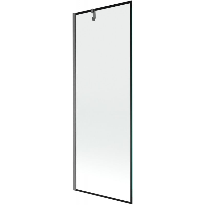 Mexen Next einflügelige Badewannenabtrennung 70 x 150 cm, schwarzes Muster, gebürstetes Gun Gray - 895-070-000-00-70-66