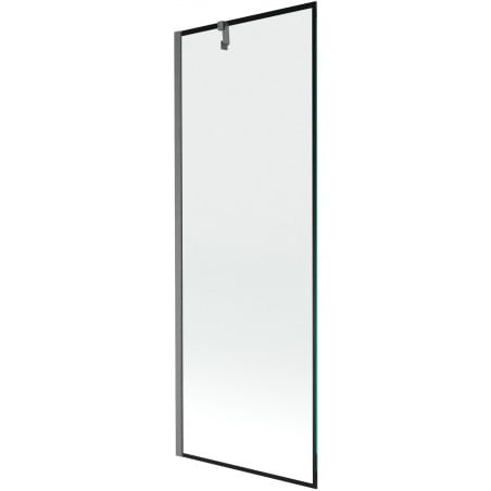 Mexen Next einflügelige Badewannenabtrennung 70 x 150 cm, schwarzes Muster, gebürstetes Gun Gray - 895-070-000-00-70-66