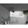 Mexen Next paroi de baignoire 1-volet 70 x 150 cm, motif noir, gris gun brossé - 895-070-000-00-70-66