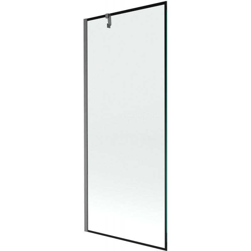 Mexen Next Badewannen-Faltwand 1-flügelig 80 x 150 cm, schwarzes Muster, gebürstet Gun Gray - 895-080-000-00-70-66