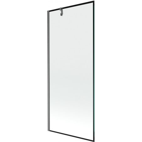 Mexen Next Badewannen-Faltwand 1-flügelig 80 x 150 cm, schwarzes Muster, gebürstet Gun Gray - 895-080-000-00-70-66