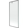 Mexen Next Badewannen-Faltwand 1-flügelig 80 x 150 cm, schwarzes Muster, gebürstet Gun Gray - 895-080-000-00-70-66