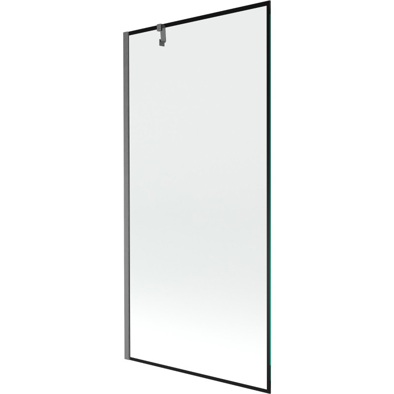 Mexen Next vannitoasisekaitse, 1-osaline, 90 x 150 cm, must raam, harjatud gun gray - 895-090-000-00-70-66