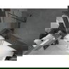 Mexen Next 1-flügelige Badewannenabtrennung 90 x 150 cm, schwarzes Muster, gebürstetes Gun Gray - 895-090-000-00-70-66