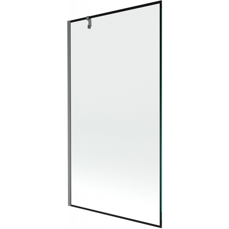Mexen Next Duschwand 1-flügelig 100 x 150 cm, schwarzer Rahmen, gebürstetes Gun Gray - 895-100-000-00-70-66