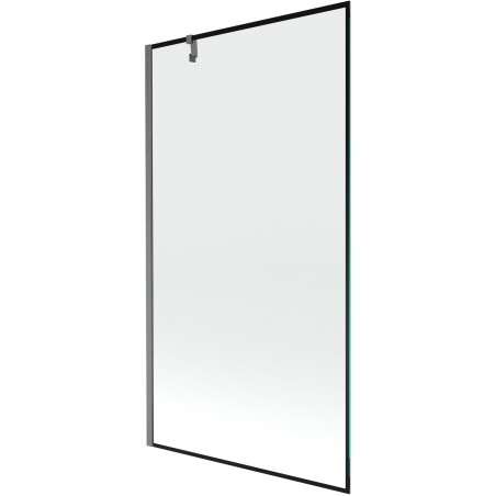 Mexen Next διαχωριστικό ντους 1 φύλλου 100 x 150 cm, μαύρο πλαίσιο, βουρτσισμένο