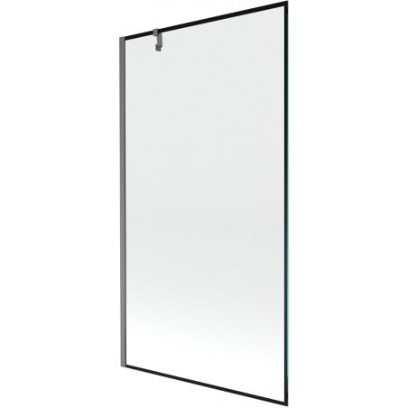 Mexen Next Duschabtrennung 1-flügelig 100 x 150 cm, schwarzes Muster, gebürstet Gun Gray - 895-100-000-00-70-66