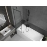 Mexen Next vannas ekrāns ar vienu paneli 50 x 150 cm, melns rāmis, gun metal - 895-050-000-00-70-95