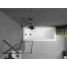 Mexen Next vannas ekrāns ar vienu paneli 50 x 150 cm, melns rāmis, gun metal - 895-050-000-00-70-95