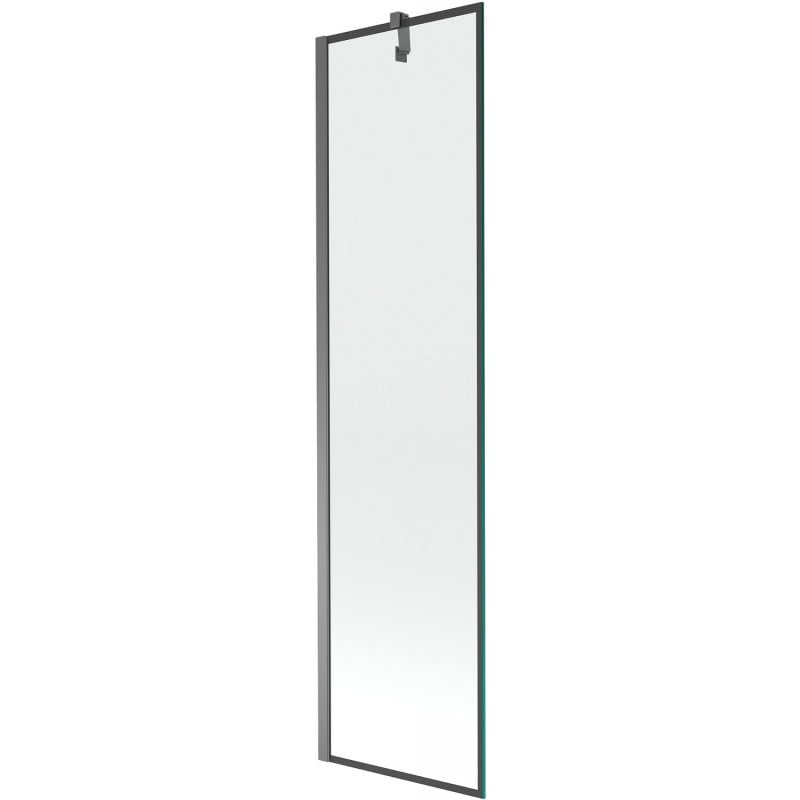 Mexen Next Badewannenabtrennung 1-flügelig 50 x 150 cm, schwarzes Muster, Gunmetal - 895-050-000-00-70-95