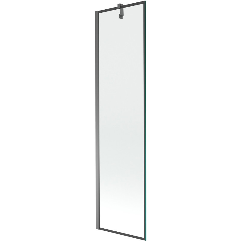 Mexen Next paratia da vasca da bagno a 1 anta 50 x 150 cm, cornice nera, gun metal - 895-050-000-00-70-95