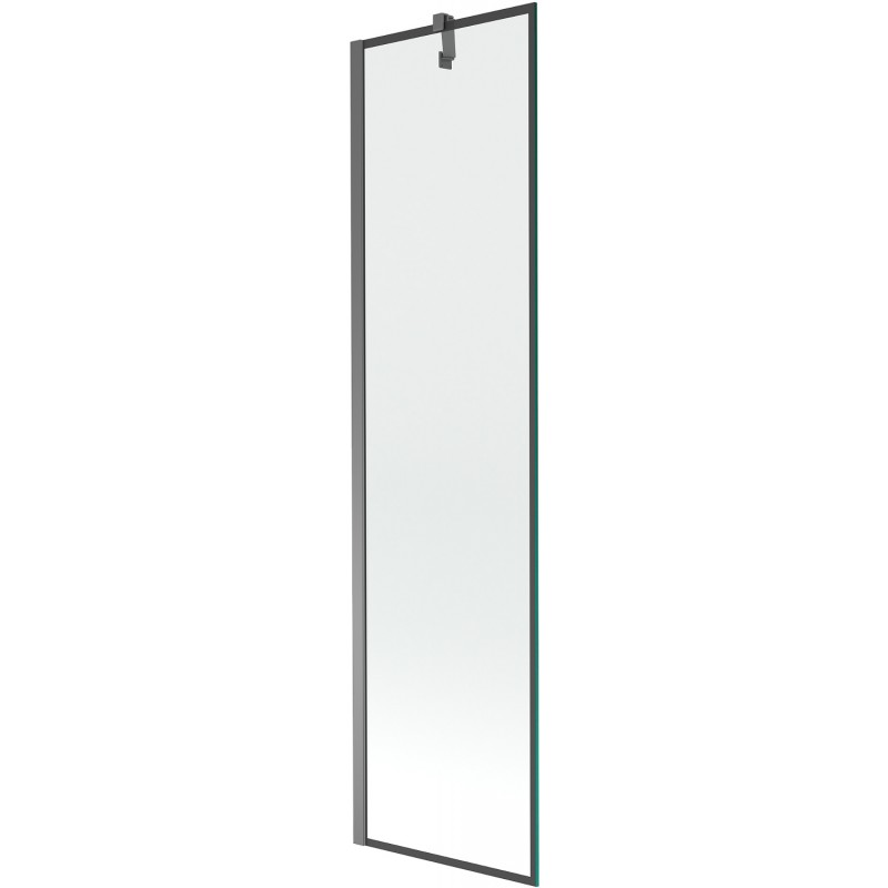 Mexen Next paroi de baignoire à 1 vantail 50 x 150 cm, cadre noir, gun metal - 895-050-000-00-70-95