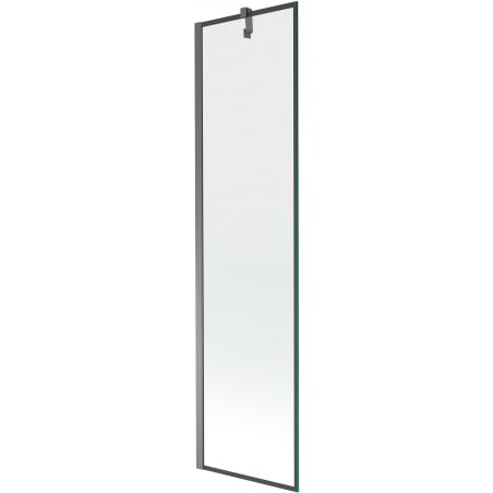Mexen Next Badewannenabtrennung 1-flügelig 50 x 150 cm, schwarzes Muster, Gunmetal - 895-050-000-00-70-95