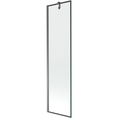 Mexen Next mampara de baño de una hoja 50 x 150 cm, marco negro, acero oscuro - 895-050-000-00-70-95