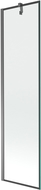 Mexen Next Badeabtrennung 1-flügelig 50 x 150 cm, schwarzer Rahmen, Gun Metal - 895-050-000-00-70-95