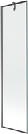 Mexen Next painel de banheira de 1 folha 50 x 150 cm, moldura preta, metal canhão - 895-050-000-00-70-95