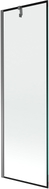 Mexen Next parawan nawannowy 1-skrzydłowy 60 x 150 cm, czarna ramka, gun metal - 895-060-000-00-70-95
