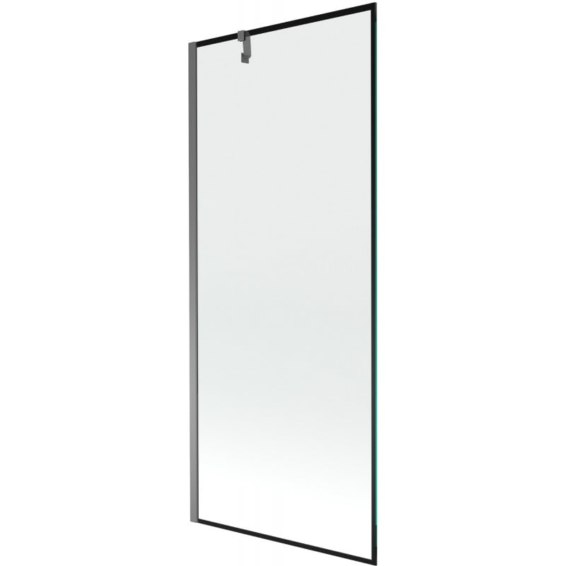 Mexen Next Badewannenabtrennung 1-flügelig 80 x 150 cm, schwarzes Muster, Gunmetal - 895-080-000-00-70-95