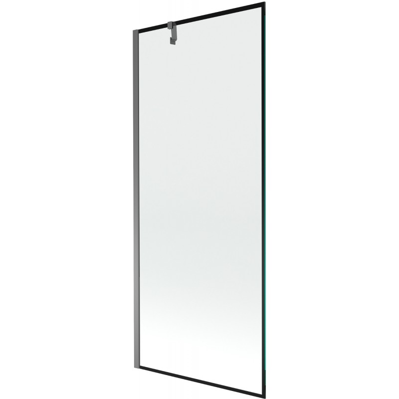 Mexen Next paroi de baignoire 1-volet 80 x 150 cm, cadre noir, métal canon - 895-080-000-00-70-95