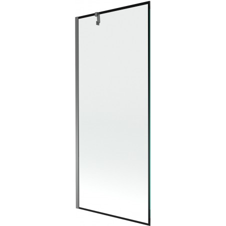 Mexen Next Μπαλκόνι ντους 1 φύλλου 80 x 150 cm, μαύρο πλαίσιο, gun metal - 895-080-000-00-70-95