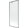 Mexen Next Badewannenabtrennung 1-flügelig 80 x 150 cm, schwarzes Muster, Gunmetal - 895-080-000-00-70-95