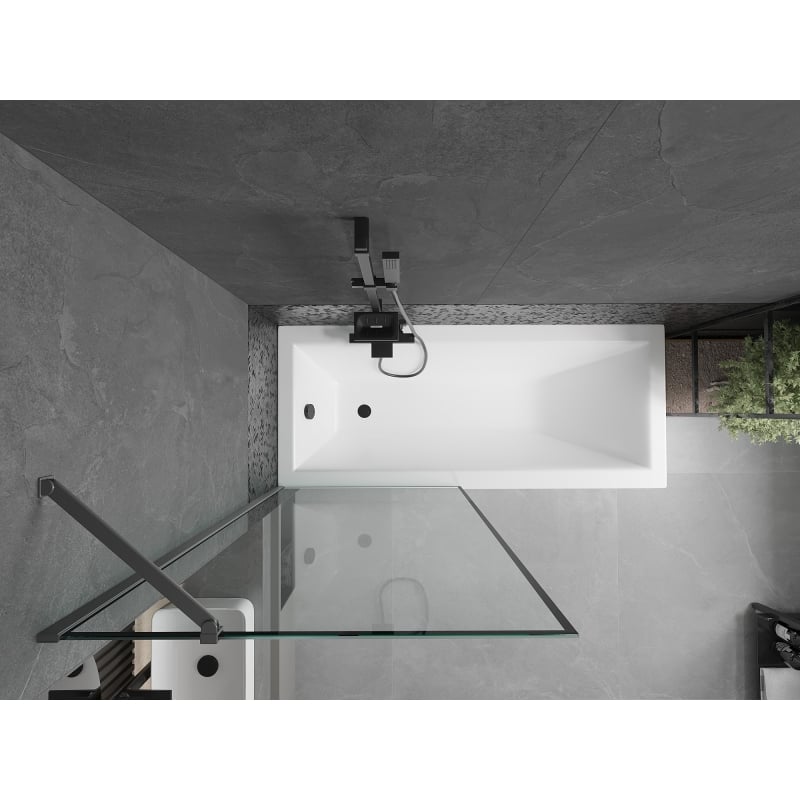 Mexen Next vanninurga vahesein 1-tiivaga 80 x 150 cm, must raam, gun metal - 895-080-000-00-70-95