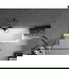 Mexen Next Badewannenabtrennung 1-flügelig 80 x 150 cm, schwarzes Muster, Gunmetal - 895-080-000-00-70-95
