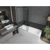 Mexen Next 1-wing bath screen 90 x 150 cm, black frame, gun metal - 895-090-000-00-70-95