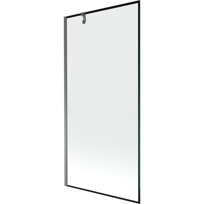 Mexen Next paroi de baignoire 1 panneau 90 x 150 cm, cadre noir, métal canon - 895-090-000-00-70-95