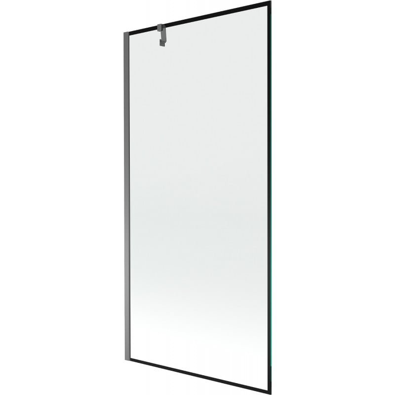 Mexen Next Yksiovinen suihkuseinä 90 x 150 cm, musta kehys, gun metal - 895-090-000-00-70-95